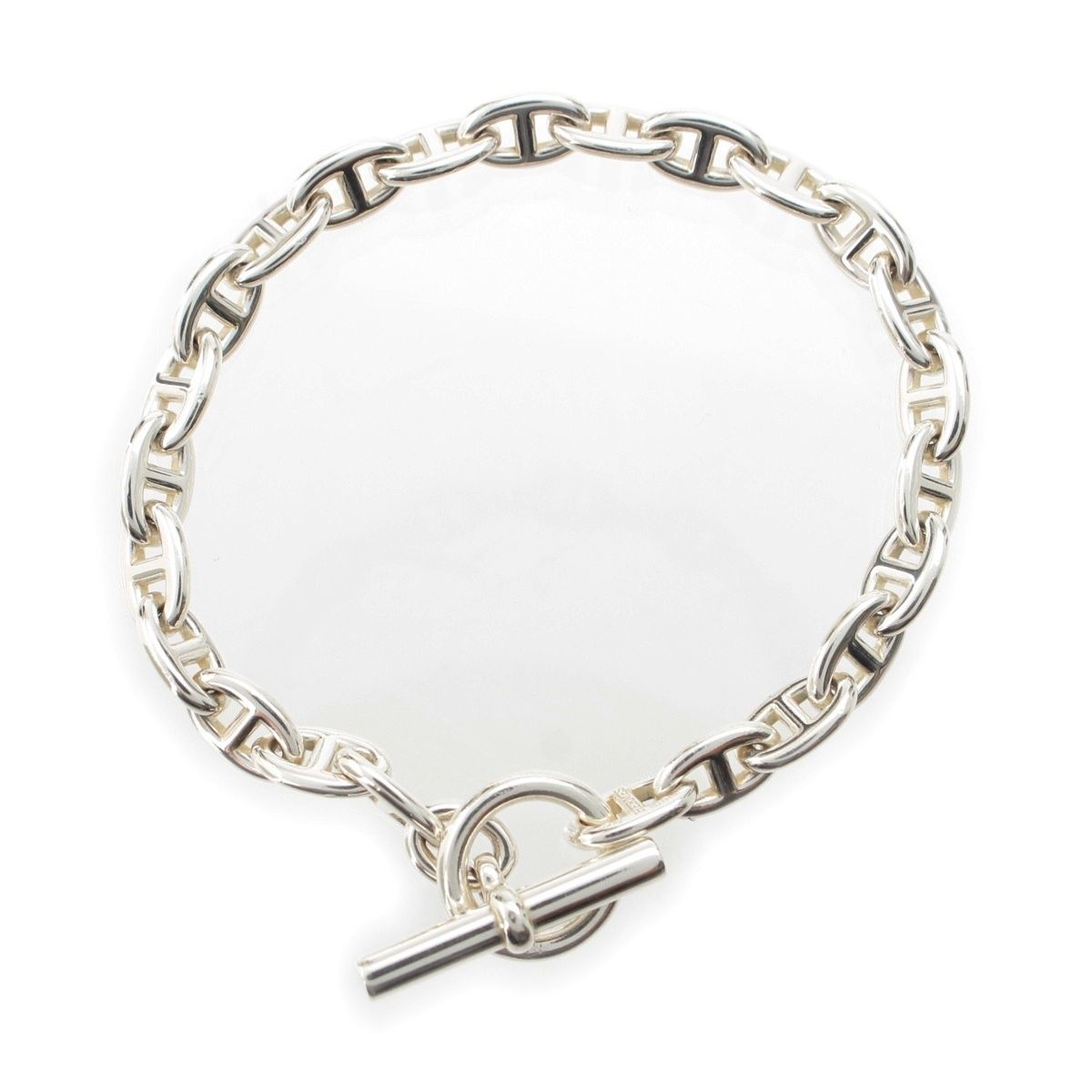 Hermes Chaine D'Ancre TPM 24 Top Bracelet Bangle Silver