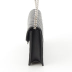 Saint Laurent Cassandra Leather Envelope Chain Wallet Shoulder Bag Black — view 3