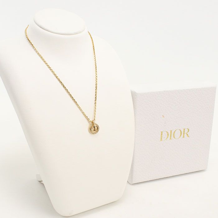 Dior Rhinestone Necklace Metal