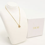 Dior Rhinestone Necklace Metal