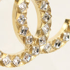 Chanel Rhinestone CC Logo Brooch Metal — view 4