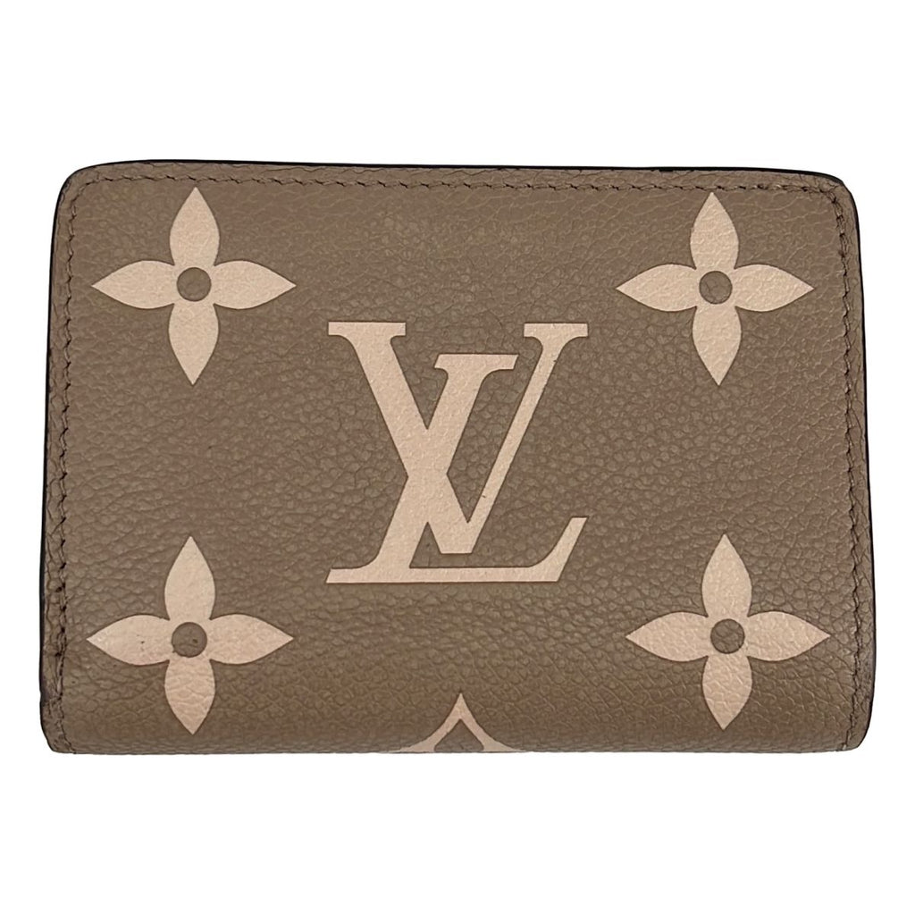 Louis Vuitton Bicolor Monogram Empreinte Portefeuille Clair Compact Wallet Gray