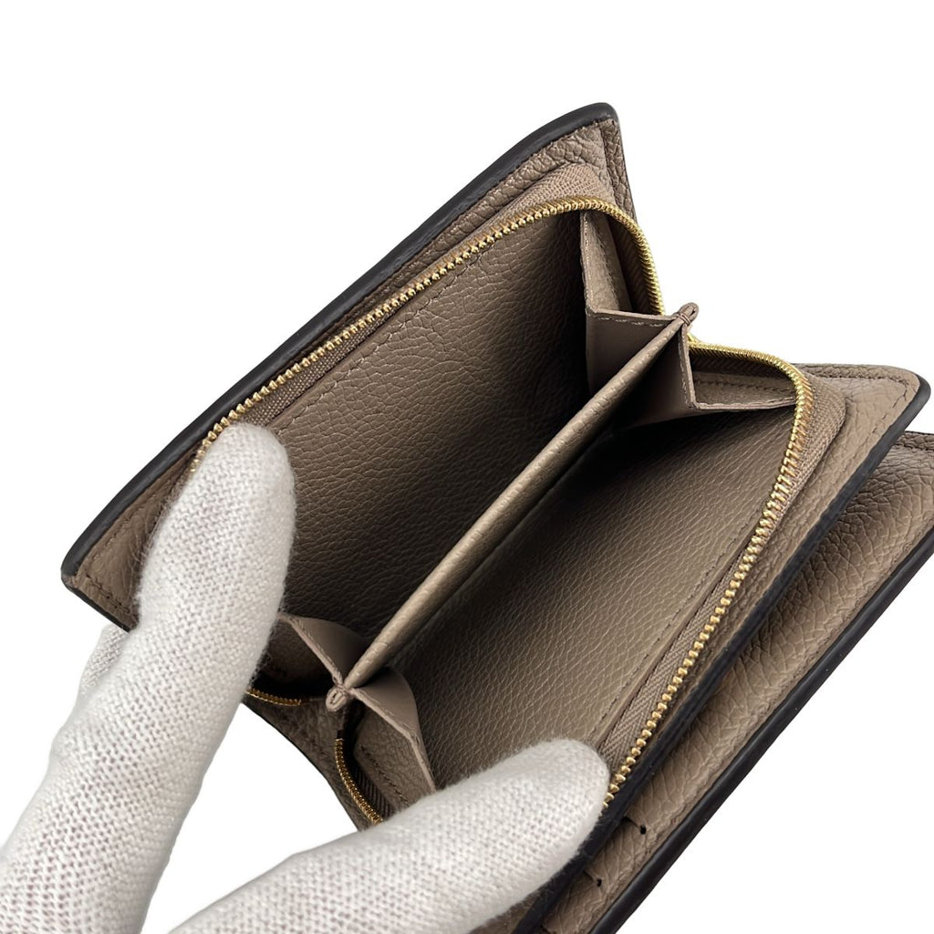 Louis Vuitton Bicolor Monogram Empreinte Portefeuille Clair Compact Wallet Gray — view 6