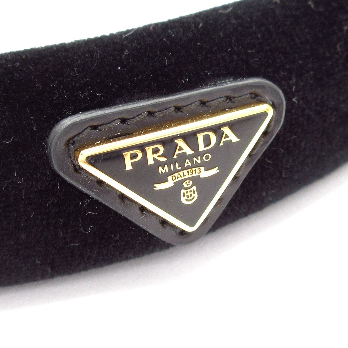 Prada Headband Black Triangle Plate — view 3