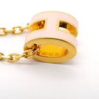 Hermes Necklace Mini Pop H Gold Plated Pink — view 6