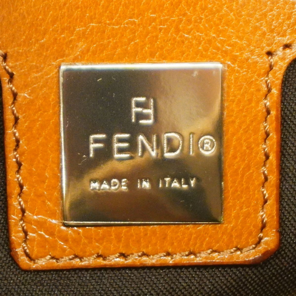Fendi Handbag Mamma Bucket Calf Hair Beige Brown Silver — view 5