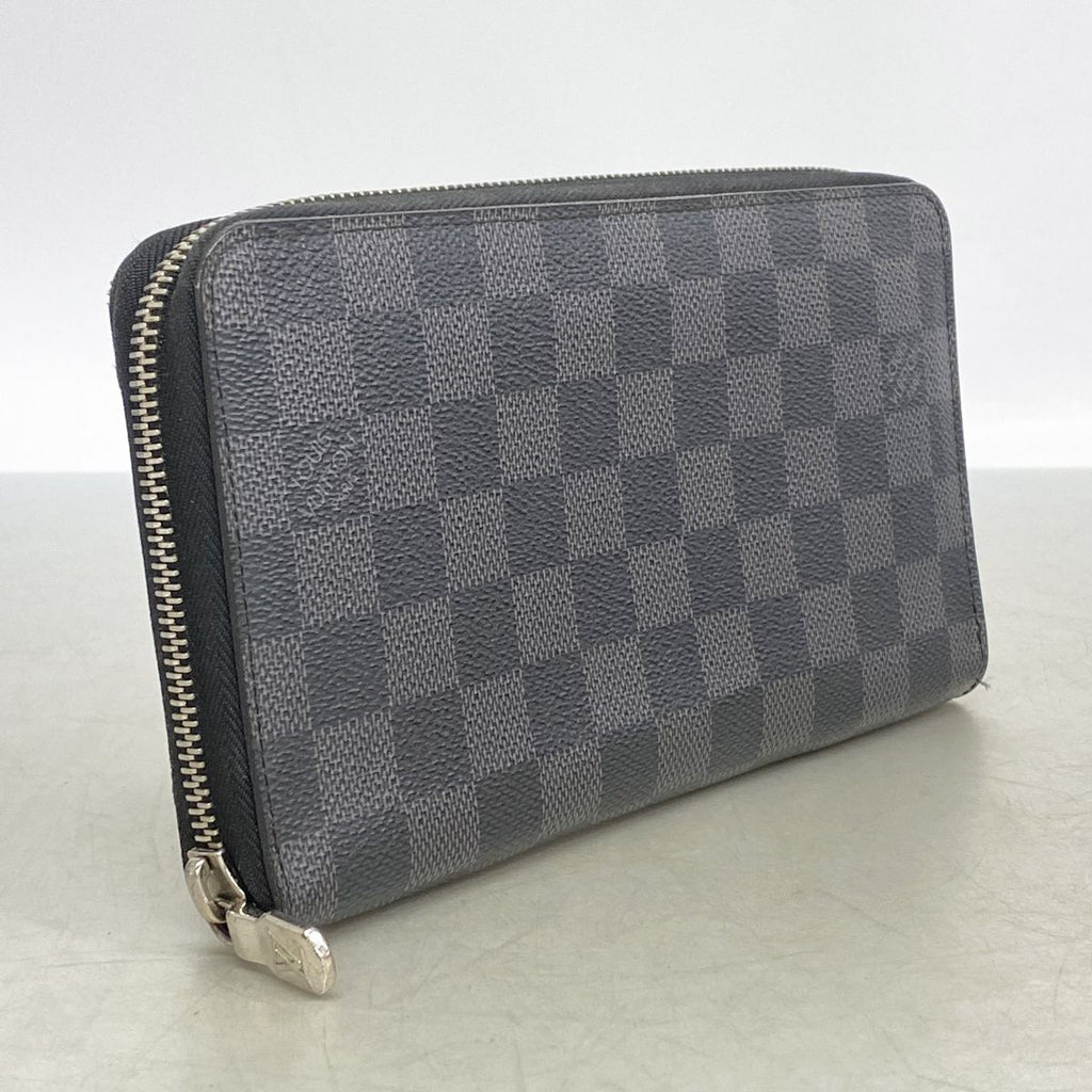 Louis Vuitton Wallet Damier Graphite Zippy Organizer NM Black Gray — view 2