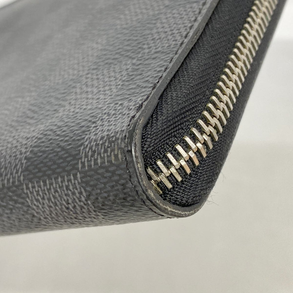 Louis Vuitton Wallet Damier Graphite Zippy Organizer NM Black Gray — view 5