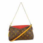 Louis Vuitton Handbag Monogram Pallas Clutch Brown Cerise 2-Way