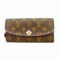 Louis Vuitton Wallet Monogram Portefeuille Emily Flower Motif Brown Rose