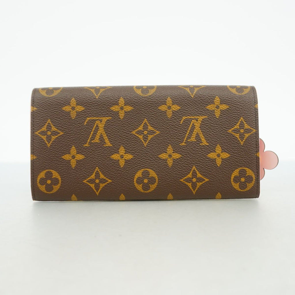 Louis Vuitton Wallet Monogram Portefeuille Emily Flower Motif Brown Rose — view 7