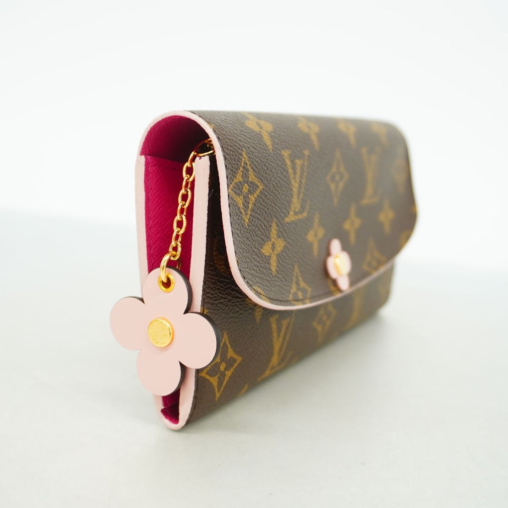Louis Vuitton Wallet Monogram Portefeuille Emily Flower Motif Brown Rose — view 2
