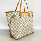 Louis Vuitton Tote Bag Damier Azur Neverfull MM White — view 2