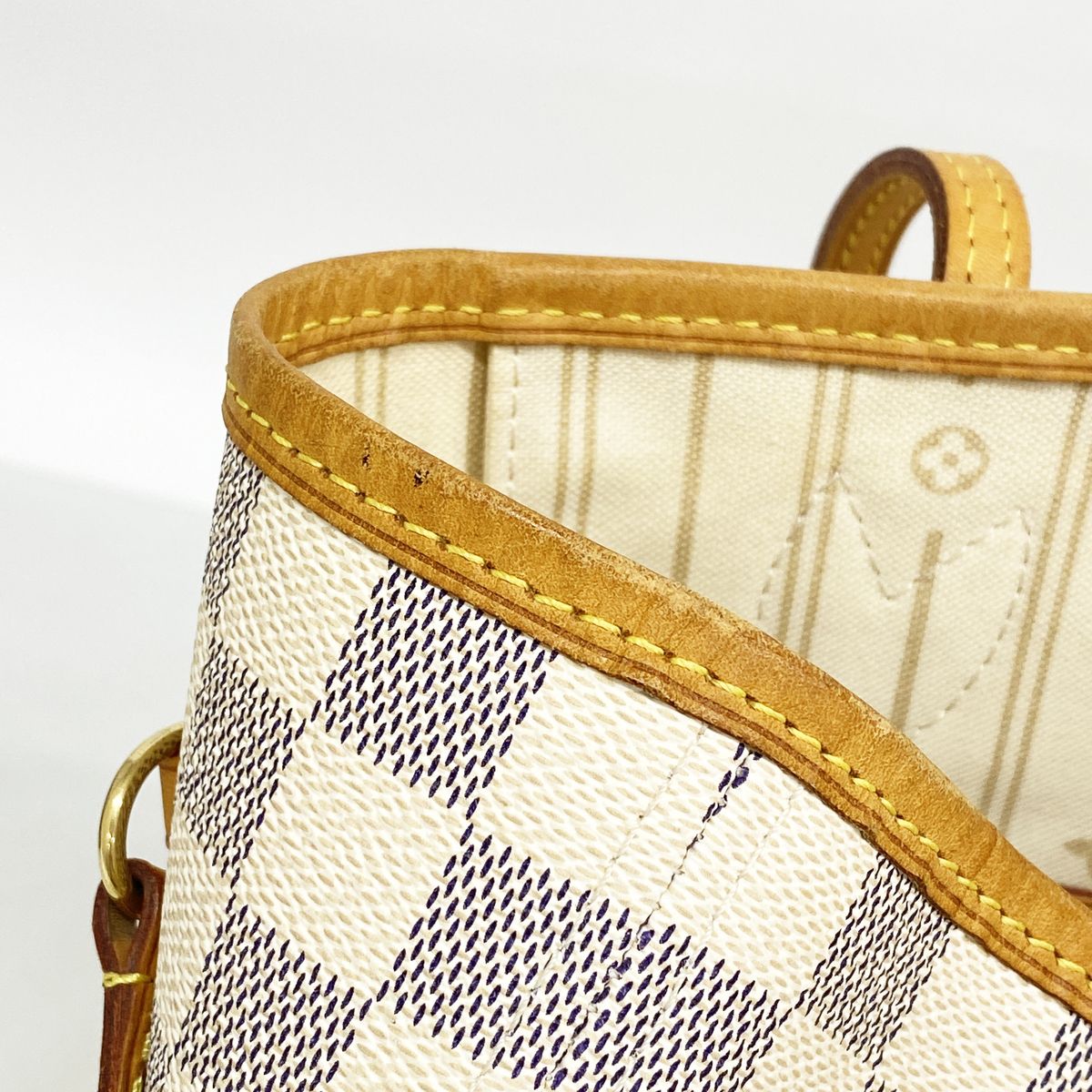 Louis Vuitton Tote Bag Damier Azur Neverfull MM White — view 6