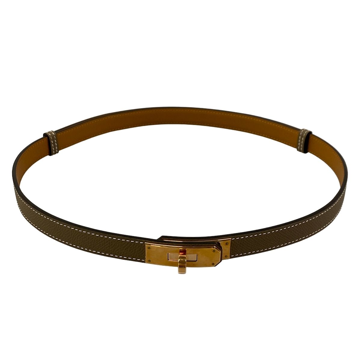 Hermes Belt Kelly Etoupe Pink Gold