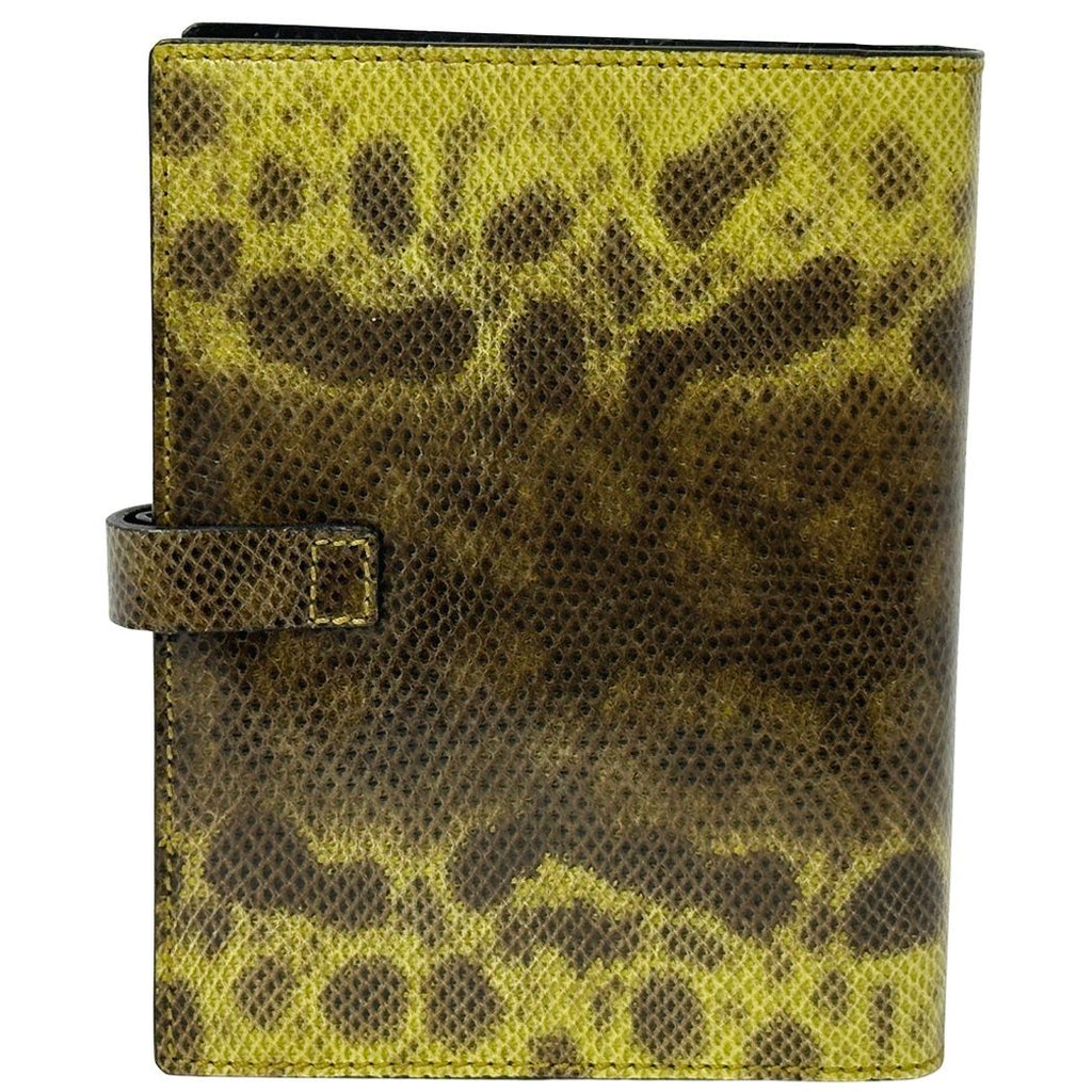 Gucci Notebook Cover Leather Brown Yellow 6-Ring Agenda — view 2