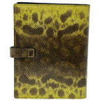 Gucci Notebook Cover Leather Brown Yellow 6-Ring Agenda — view 2