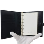 Gucci Notebook Cover Leather Brown Yellow 6-Ring Agenda — view 4