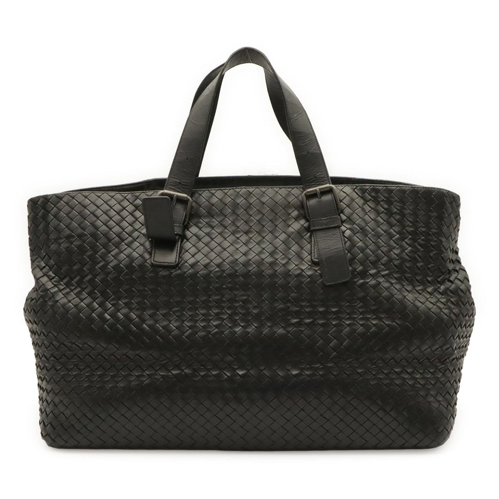 Bottega Veneta Intrecciato Tote Bag Large Travel Leather Black