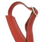 Hermes Berline PM Shoulder Bag Togo Leather Rouge Vif Silver — view 4