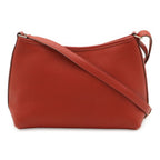 Hermes Berline PM Shoulder Bag Togo Leather Rouge Vif Silver