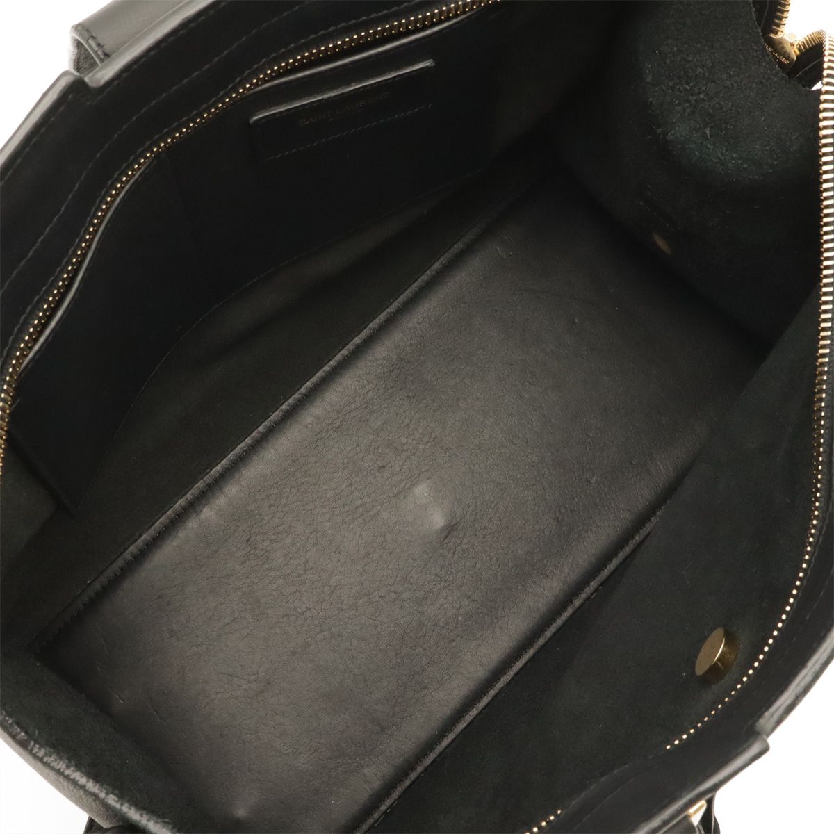Saint Laurent Paris YSL Line Petit Cabas 2-Way Shoulder Bag Leather Black — view 7