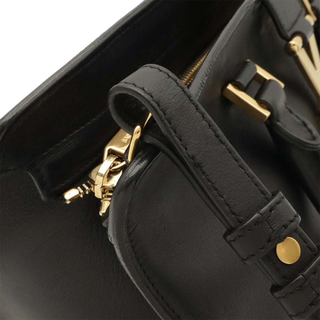 Saint Laurent Paris YSL Line Petit Cabas 2-Way Shoulder Bag Leather Black — view 6