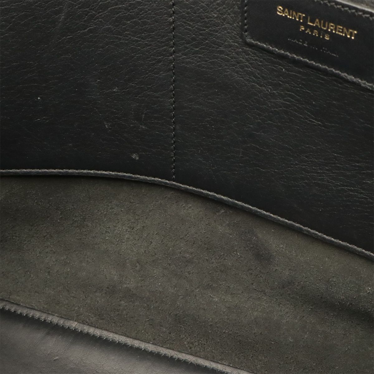 Saint Laurent Paris YSL Line Petit Cabas 2-Way Shoulder Bag Leather Black — view 8