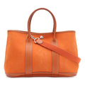Hermes Garden Party TPM Tote 2-Way Shoulder Bag Toile Officier Buffalo Orange