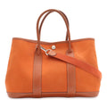 Hermes Garden Party TPM Tote 2-Way Shoulder Bag Toile Officier Buffalo Orange