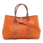Hermes Garden Party TPM Tote 2-Way Shoulder Bag Toile Officier Buffalo Orange