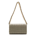 Chanel Puzzle CC Logo Shoulder Bag Plastic Canvas Gray