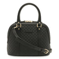 Gucci Micro Guccissima Mini Bag 2-Way Leather Black Gold
