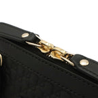 Gucci Micro Guccissima Mini Bag 2-Way Leather Black Gold — view 6