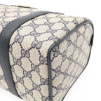 Gucci Vintage GG Plus Sherry Line Mini Boston Bag Leather Beige Navy 116.02.006 — view 3