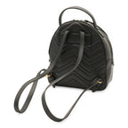 Gucci GG Marmont Backpack Quilted Leather Black Gold — view 2