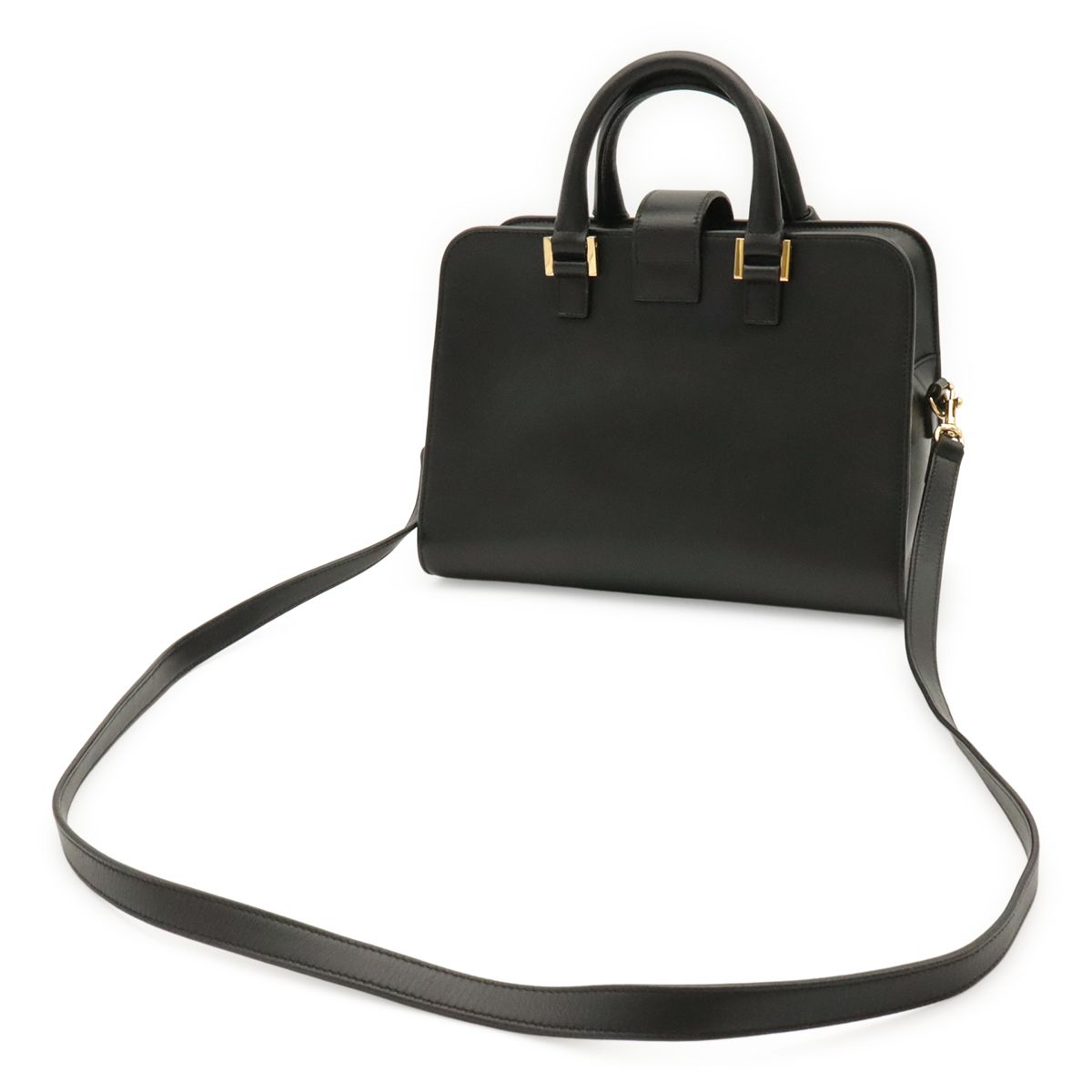 Saint Laurent Paris YSL Baby Cabas 2-Way Shoulder Bag Leather Black — view 2
