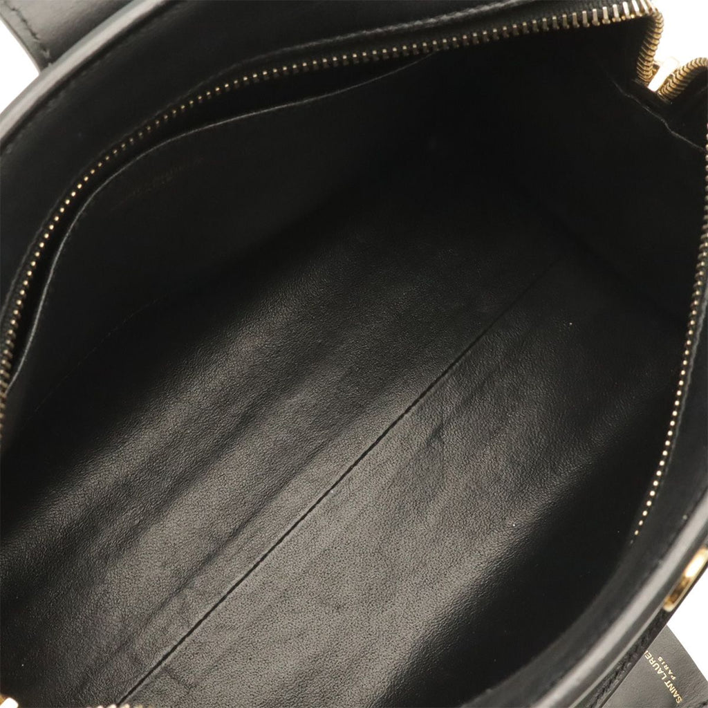 Saint Laurent Paris YSL Baby Cabas 2-Way Shoulder Bag Leather Black — view 8