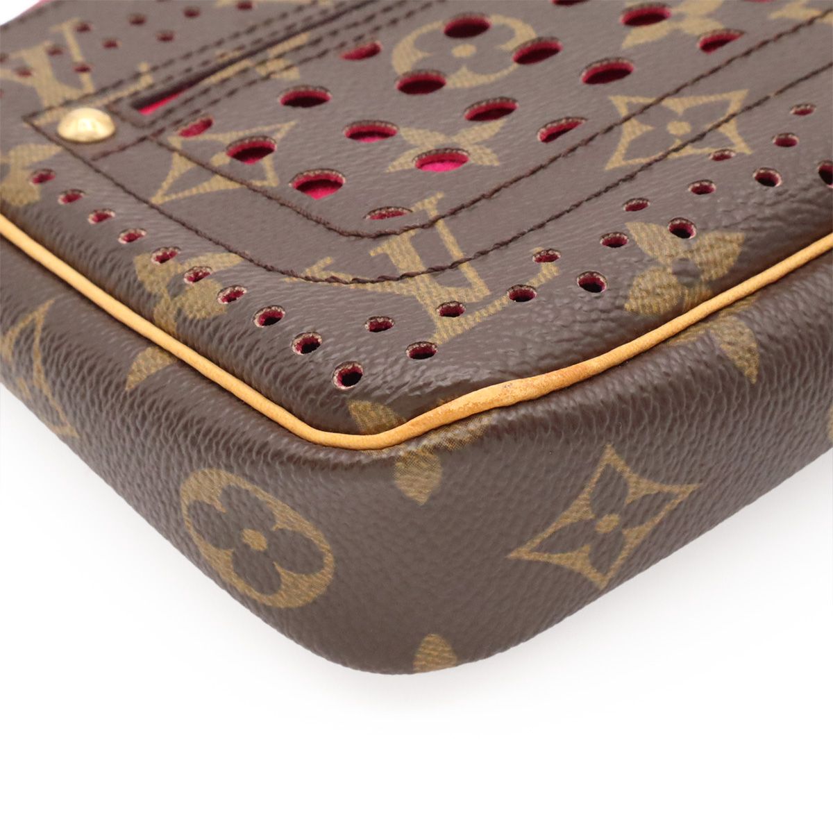 Louis Vuitton Monogram Perfo Pochette Accessoires Pouch Handbag Fuchsia — view 3