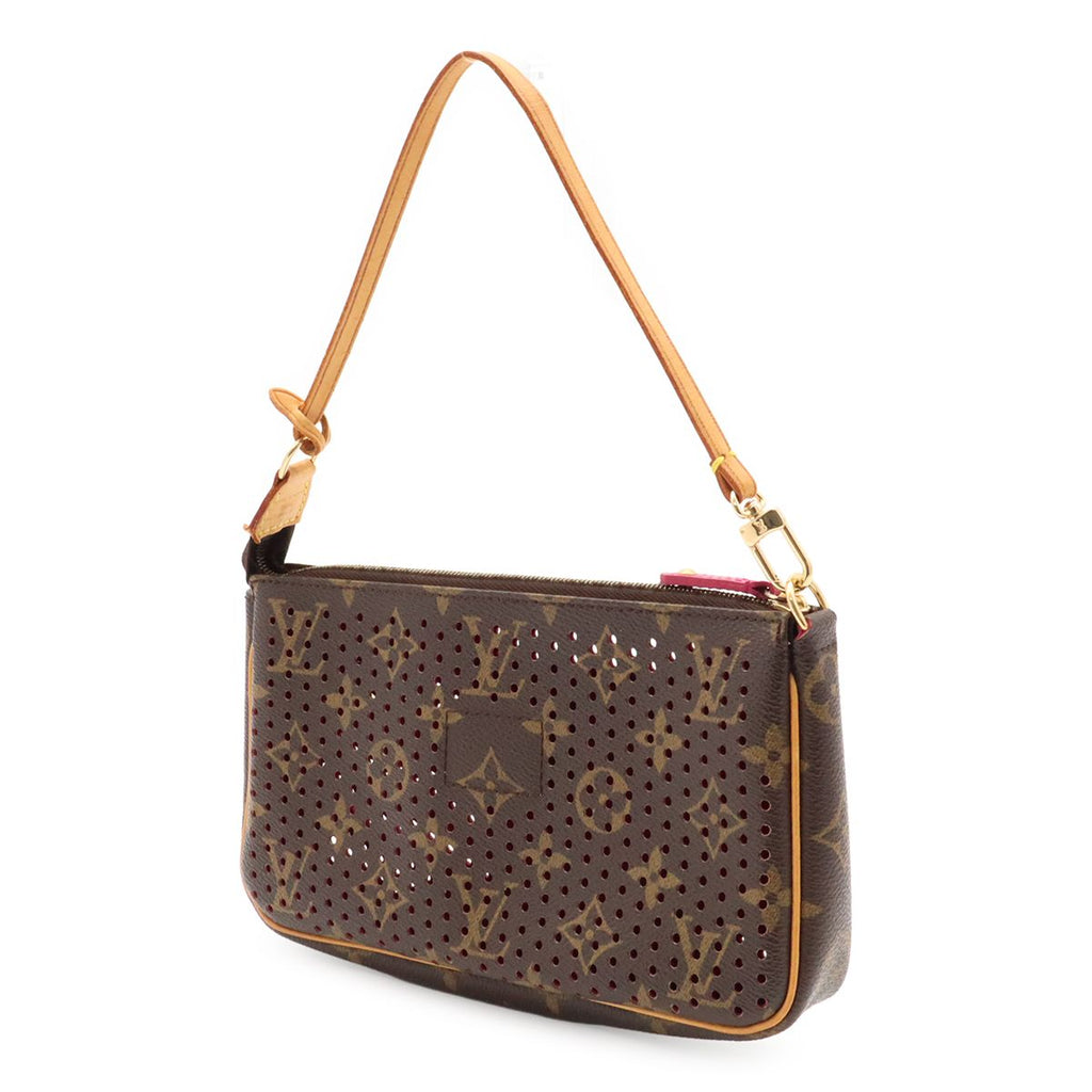 Louis Vuitton Monogram Perfo Pochette Accessoires Pouch Handbag Fuchsia — view 2