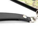 Gucci GG Blooms Supreme Clutch Flower Floral Pattern Leather Khaki Beige Green — view 4