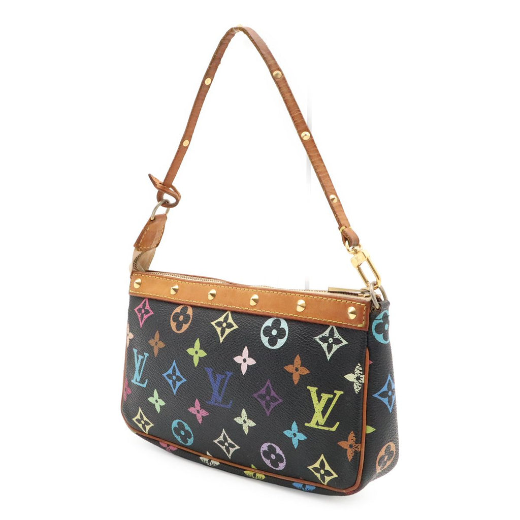 Louis Vuitton Monogram Multicolor Pochette Accessoires Pouch Case Noir Black — view 2