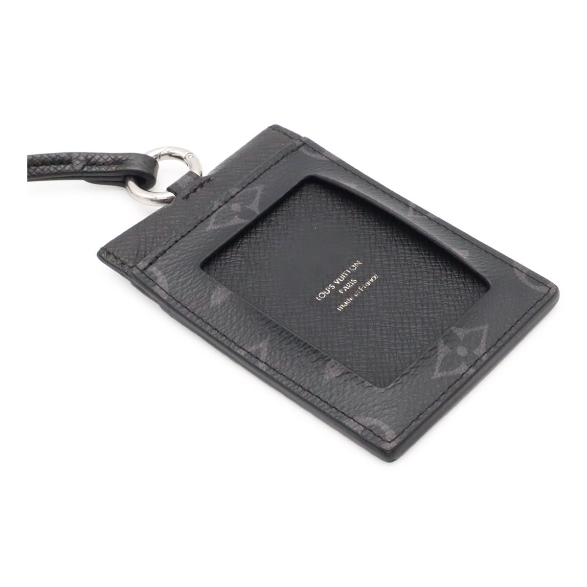 Louis Vuitton Monogram Eclipse Card Folder Holder Slot Pass Case with Neck Strap — view 2