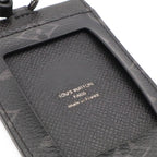 Louis Vuitton Monogram Eclipse Card Folder Holder Slot Pass Case with Neck Strap — view 6