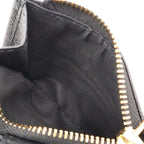 Prada Triangle Logo Compact Wallet Bifold Leather Nero Black Gold — view 8