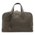Hermes Victoria 43 Boston Bag Purse Taurillon Clemence Leather Dark Olive