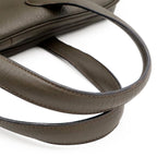 Hermes Victoria 43 Boston Bag Purse Taurillon Clemence Leather Dark Olive — view 4