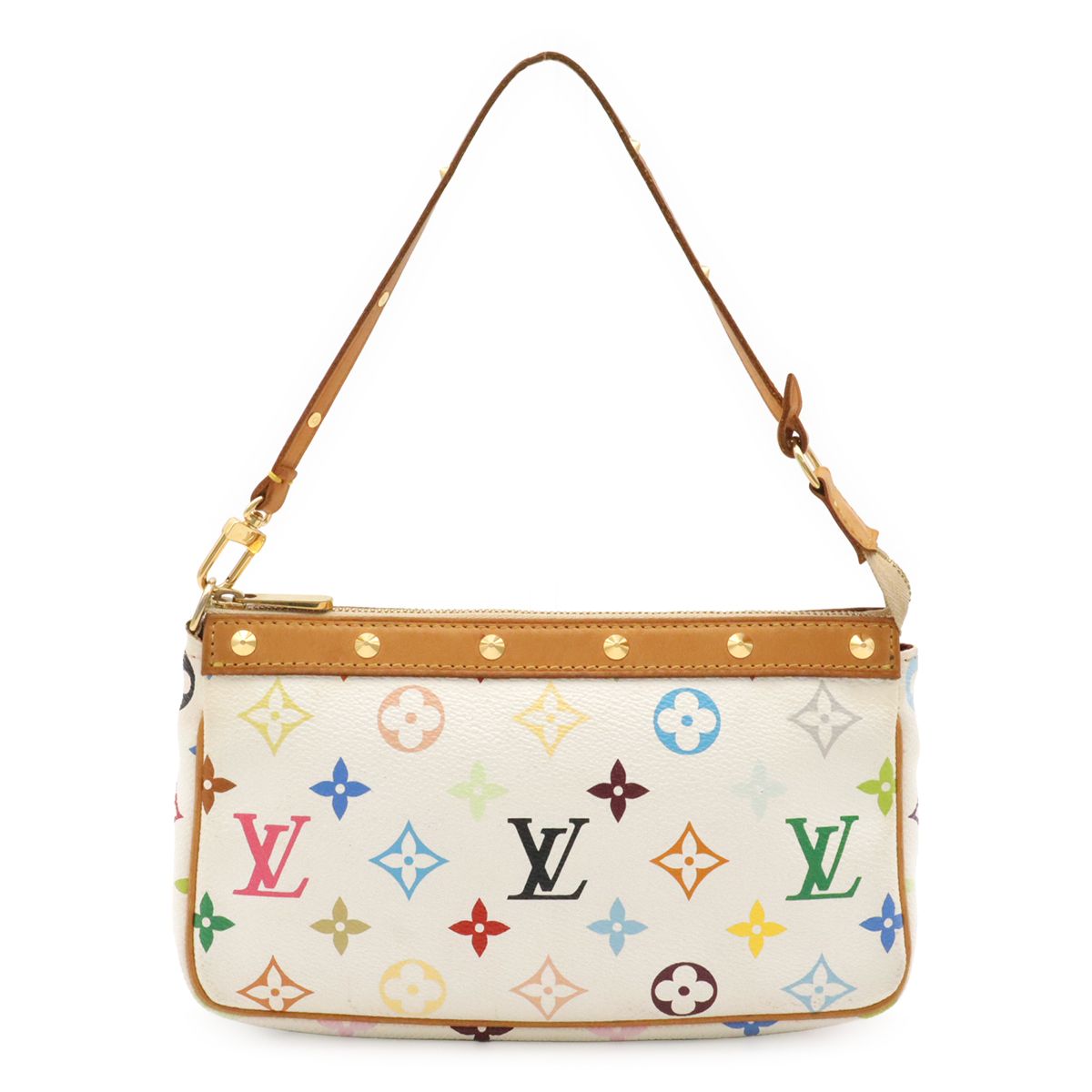 Louis Vuitton Monogram Multicolor Pochette Accessoires Pouch Party Blanc White