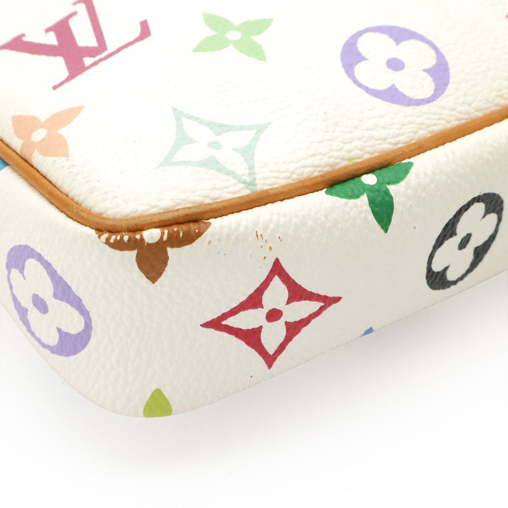 Louis Vuitton Monogram Multicolor Pochette Accessoires Pouch Party Blanc White — view 3