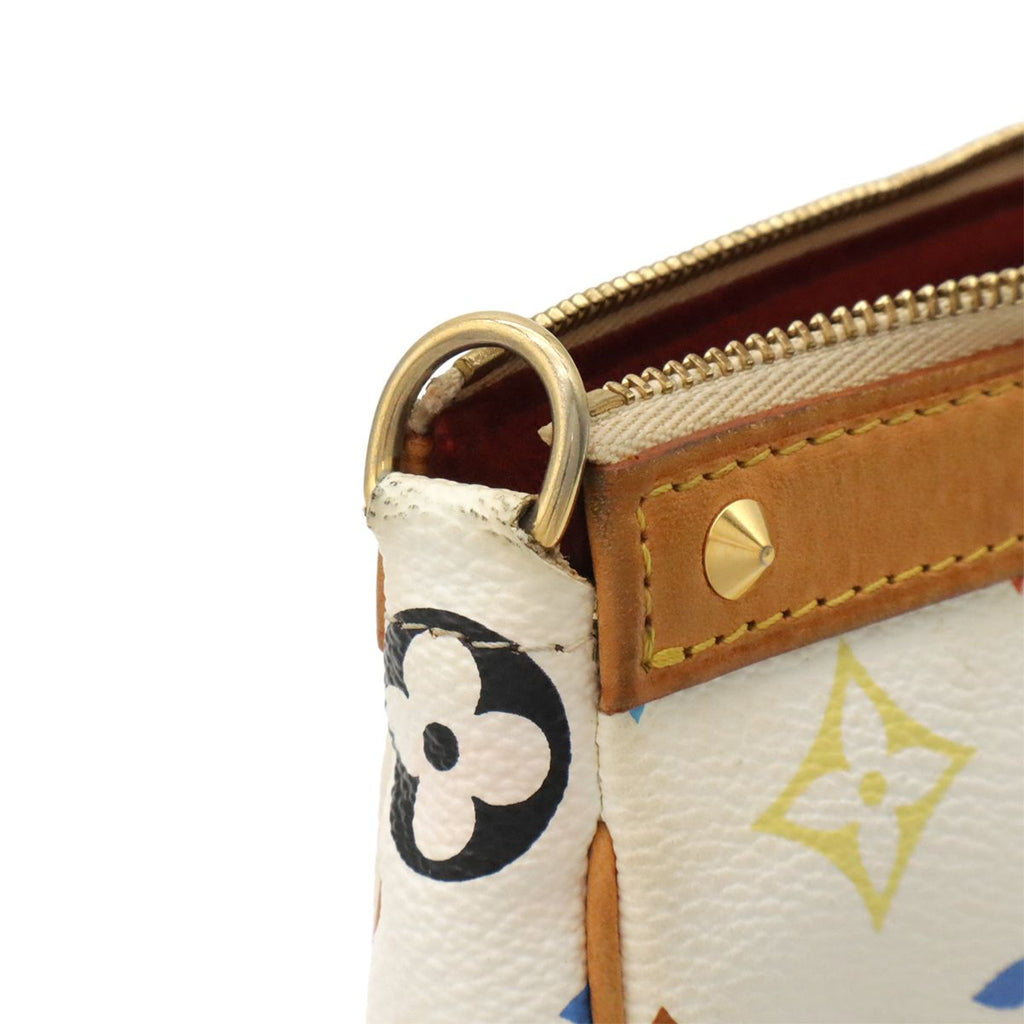 Louis Vuitton Monogram Multicolor Pochette Accessoires Pouch Party Blanc White — view 6